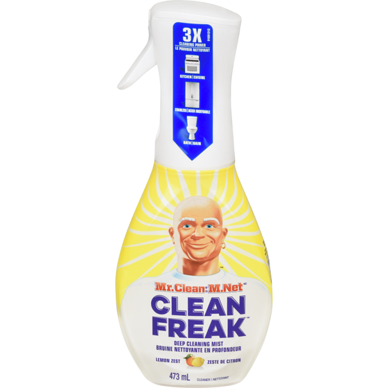 M. Net Trousse de départ de bruine nettoyante en profondeur multi-surfaces en vaporisateur Clean Freak, parfum Zeste de citron, 1 unité 473 ml, 1,54 $/100ml