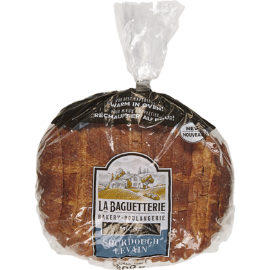 La Baguetterie Miche Levain Tranché 800 g, 0,81 $/100g