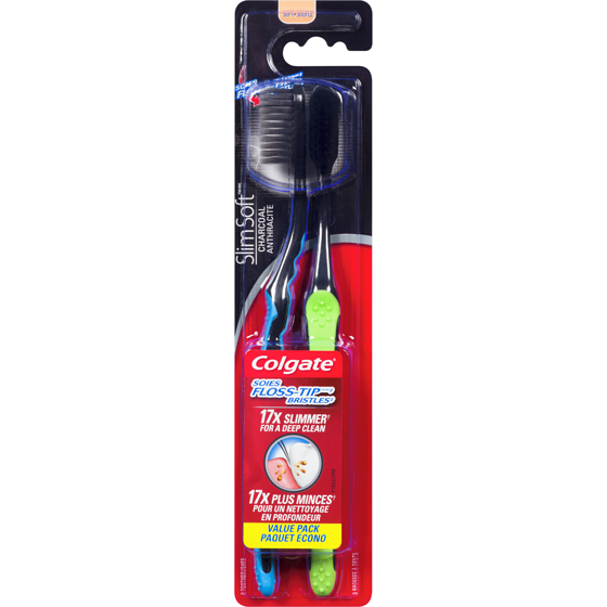 Colgate Brosse À Dents Au Charbon Doux 2 ea, 11,99 $/1ch