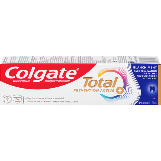 Colgate Dentifrice En Gel Total Avancé Blanchissant 70 ml, 7,84 $/100ml