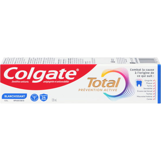 Colgate Dentifrice en gel Total Blanchissant 120 ml, 4,58 $/100ml