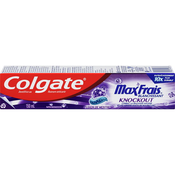 Colgate Dentifrice Colgate MaxFrais KnockOut 150 ml, 2,00 $/100ml