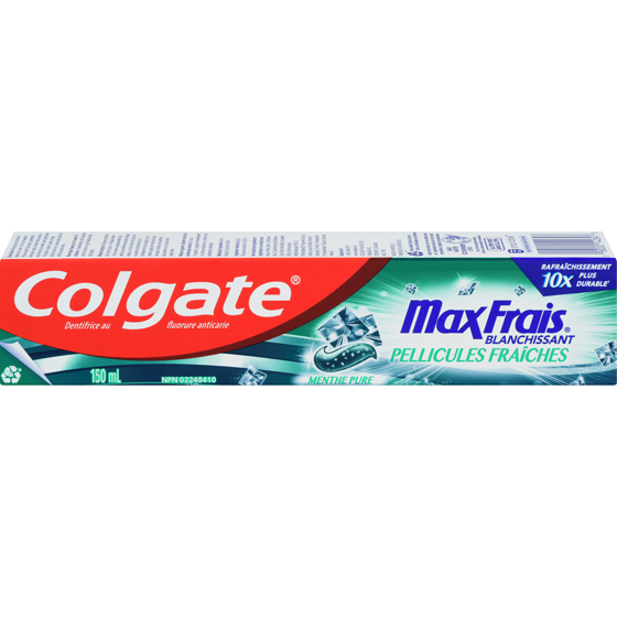 Colgate Dentifrice Maxfrais Menthe Pure 150 ml, 3,66 $/100ml