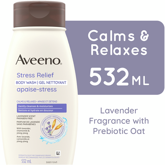 Aveeno Stress Relief Body Wash 532 ml, $2.63/100ml