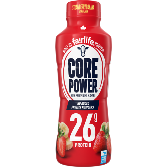 Core Power Protein Shake Strawberry Banana Bottle 414 ml, $0.97/100ml