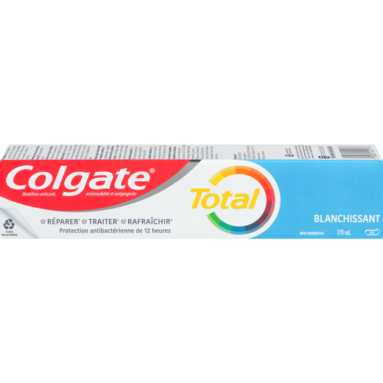 Colgate Dentifrice En Gel Total Blanchissant 170 ml, 4,11 $/100ml