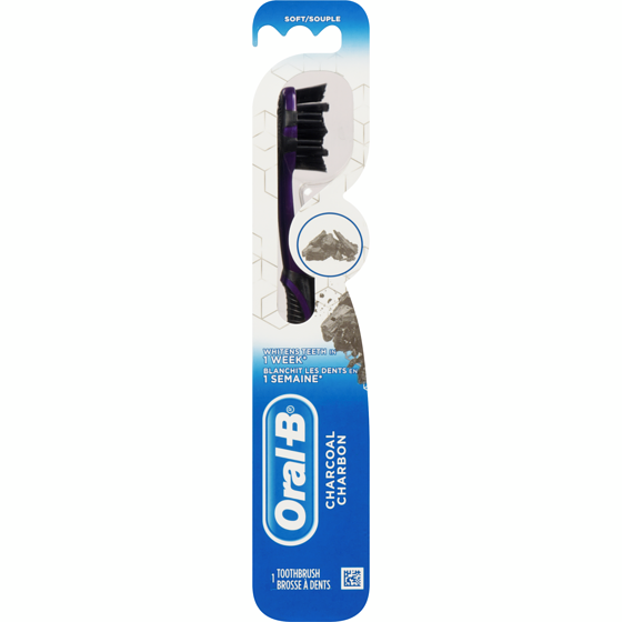 Oral-B Brosse à dents manuelle 3D White avec cure-dents, charbon 1 ea, 6,99 $/1ch