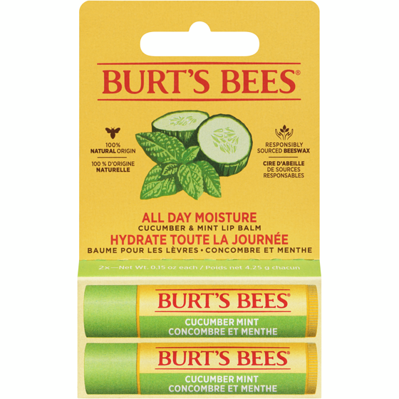 Burt’s Bees Baume hydratant pour les lèvres d’origine naturelle à 100 % au concombre et à la menthe 4.25 g, 235,06 $/100g