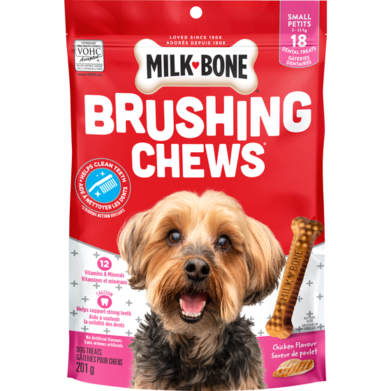 Milk-Bone Gâteries dentaires pour petits chiens Brushing Chews, 201 g 201 g, 2,74 $/100g