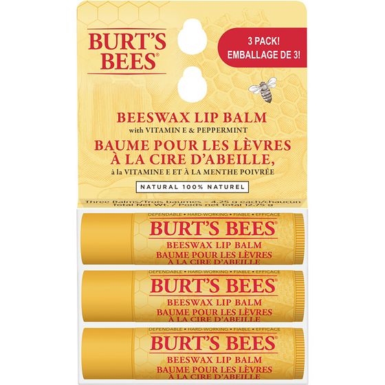 Burt's Bees 100% Natural Origin Moisturizing Lip Balm 3x4.25 g, $86.20/100g
