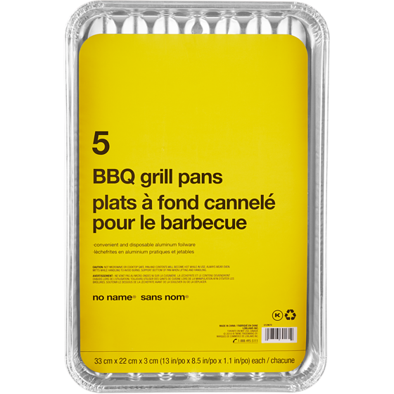 Sans Nom Poêles à frire BBQ 1 ea, 1,30 $/1ch