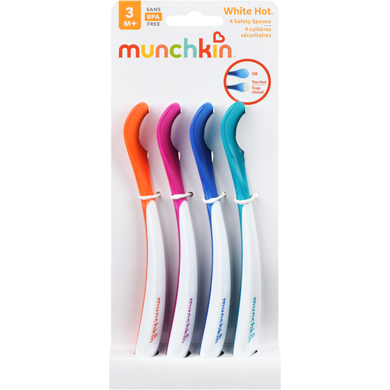 Munchkin Cuillères blanches à extrémité souple pour bébés 4 ea, 1,49 $/1ch