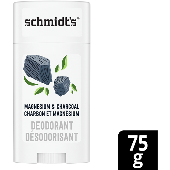 Schmidt’s Désodorisant d'Origine Naturelle charcoal & magnesium 75 g, 11,32 $/100g