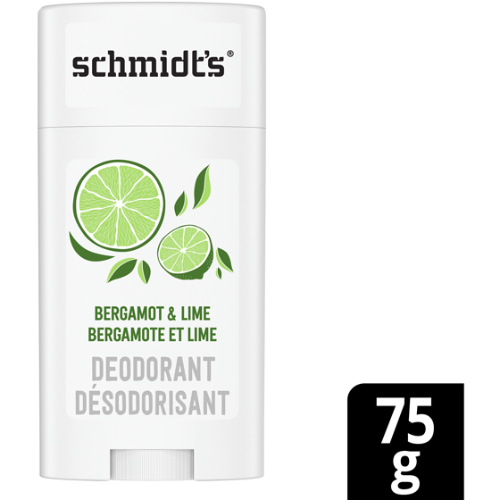 Schmidt’s Désodorisant d'Origine Naturelle bergamot & lime 75 g, 11,32 $/100g