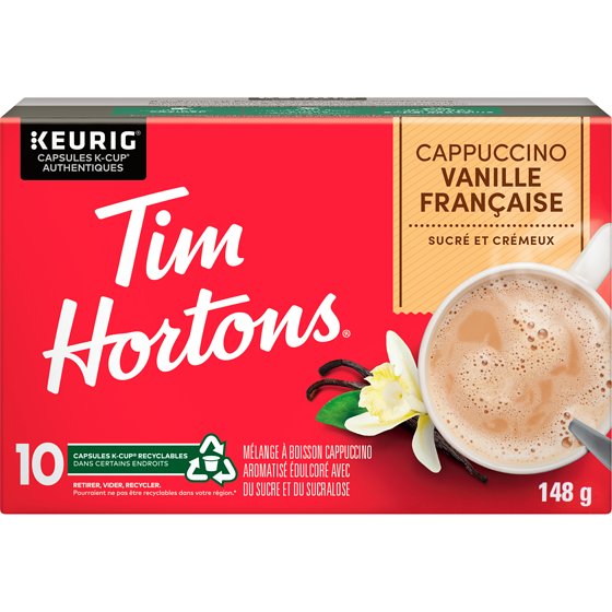 Tim Hortons Cappucino vanille française 10 ea, 1,60 $/1ch