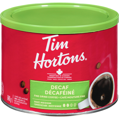 Tim Hortons Décaféiné 640 g, 5,00 $/100g