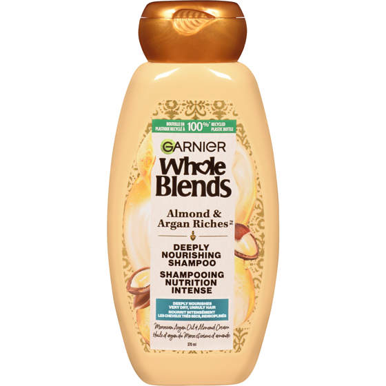 Garnier Whole Blends Deeply Nourishing Shampoo Almond & Argan Riches 370 ml, $1.35/100ml