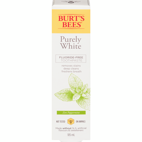 Burt's Bees Fluoride Free Purely White Zen Toothpaste 105 ml, $6.66/100ml