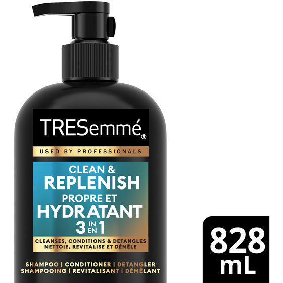 Tresemme 3-in-1 Shampoo, Conditioner & Detangler + Pro Vitamin C & Green Tea  828 ml, $0.96/100ml