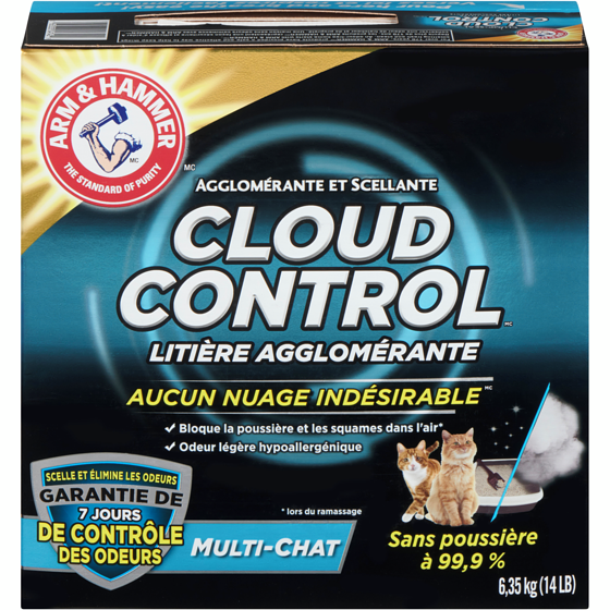 Arm & Hammer La litière agglomérante Breathe Easy Cloud ControlMC pour chats 6.35 kg, 0,35 $/100g
