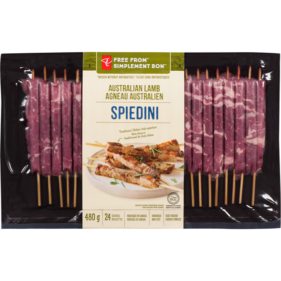 le Choix du Président Agneau Australien Spiedini 24 Brochettes Simplement Bon 480 g, 6,25 $/100g