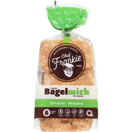 Chef Frankie Bagelwich aux graines de sésame 420 g, 1,43 $/100g