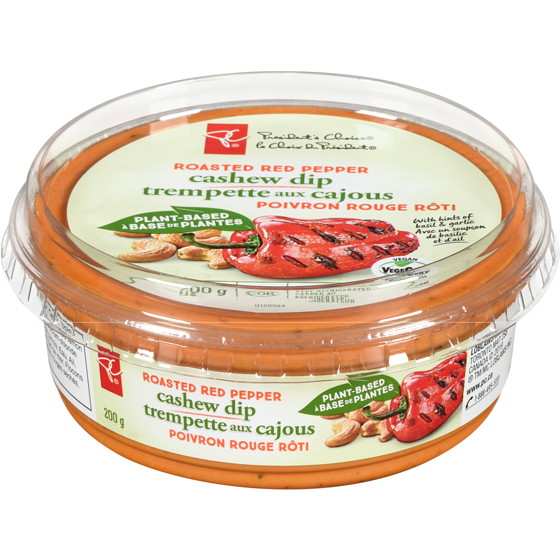 Trempette aux cajous poivrons rouges grillés à base de plantes PC