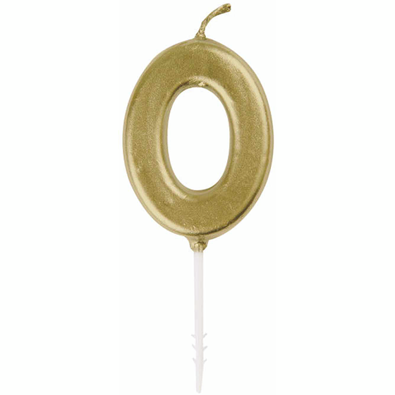 null Mini Gold Number 0 Pick Birthday Candle 1 ea, $2.00/1ea