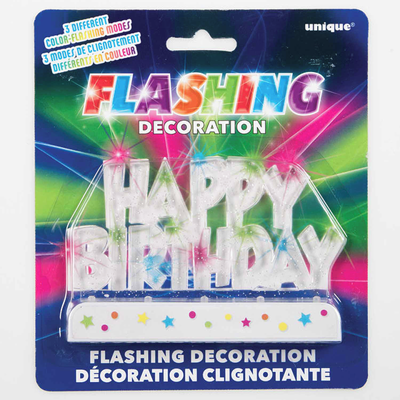 null Flashing Happy Birthday Cake Decoration 1 ea, $6.00/1ea