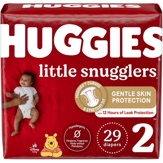 Huggies Little Snugglers Baby Diapers, Size 2 (12-18 lbs), 29 Ct 29 ea, $0.55/1ea