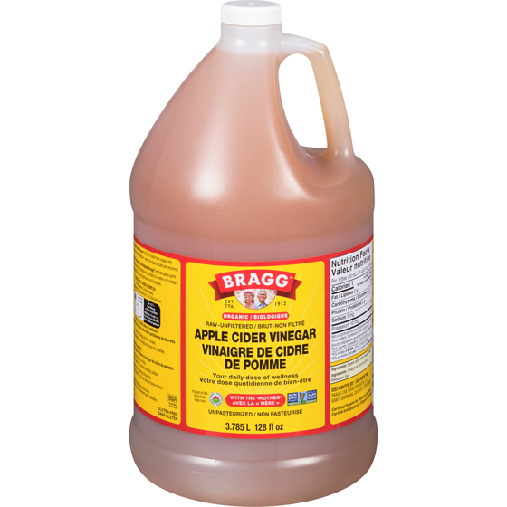 Bragg Apple Cider Vinegar     3.79 l, $0.74/100ml