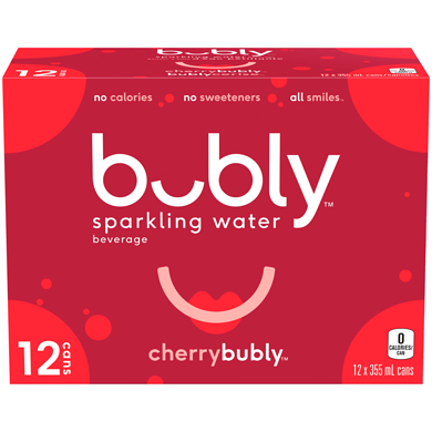 Bubly Sparkling Water Sparkling Water Cherry  12x355.0 ml, $0.19/100ml