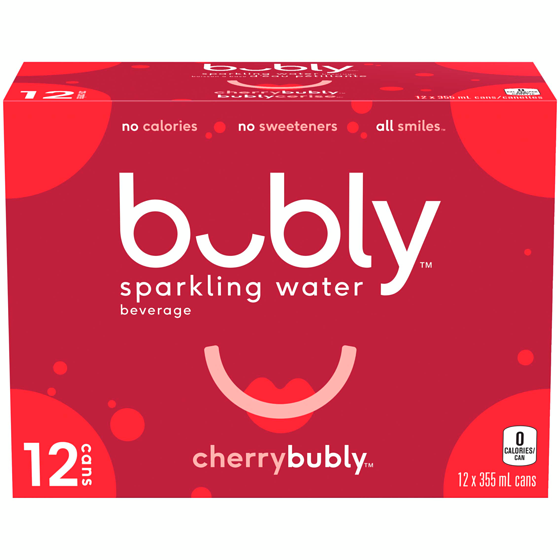 Bubly Sparkling Water Sparkling Water Cherry  12x355.0 ml, $0.19/100ml