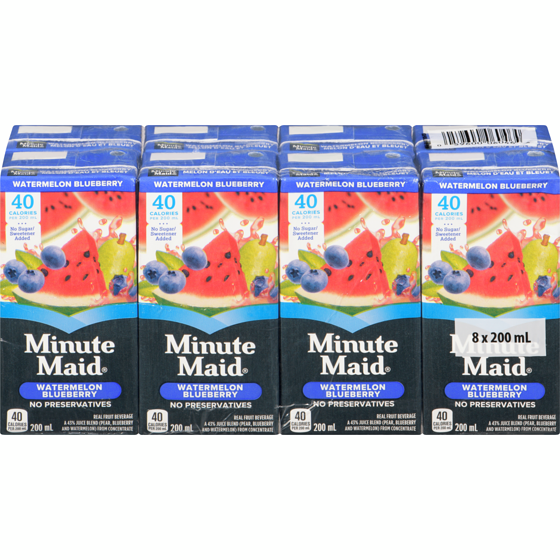 Minute Maid Watermelon Blueberry Cartons 8x200.0 ml, $0.27/100ml