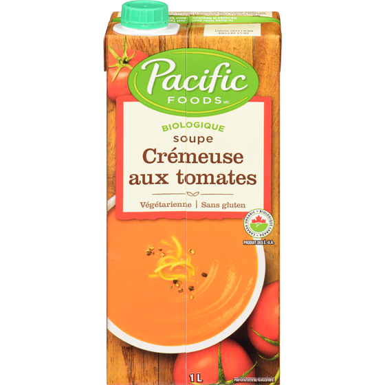 Pacific Soupe crémeuse biologique aux tomates 1 l, 0,75 $/100ml