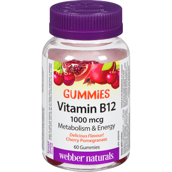 Webber Naturals Vitamin B12 1000mcg Gummies 60 ea, $0.32/1ea