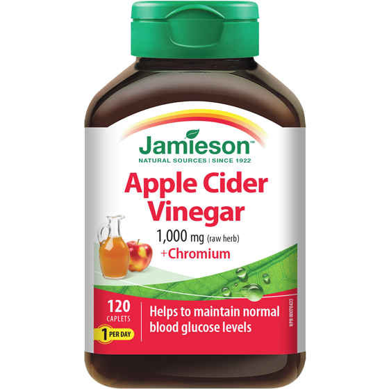Jamieson Apple Cider Vinegar 1,000 mg + Chromium 120 ea, $0.16/1ea