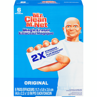 M. Net Effaceur magique Original, coussins nettoyants avec Durafoam, 6 u 6 ea, 1,67 $/1ch