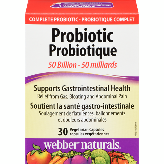 Webber Naturals Digestion Probiotic 50 Billion 30 ea, $1.20/1ea