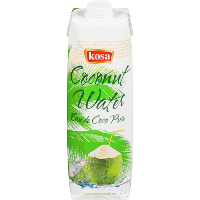 Kosa Eau de coco 100 % Kosa 1000 ml, 0,35 $/100ml