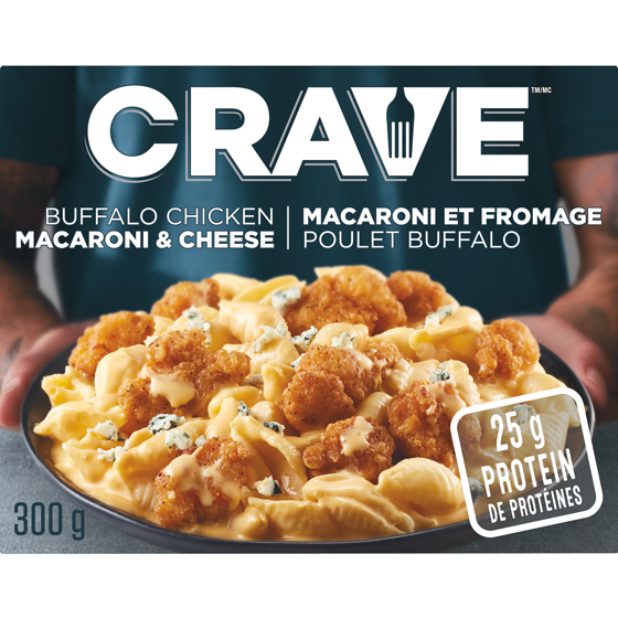 Crave Macaroni et fromage poulet buffalo 300 g, 2,16 $/100g