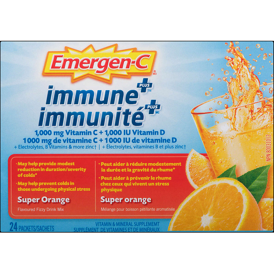 Emergen-C Emergen-C Immune + super orange 24 ea, 0,58 $/1ch