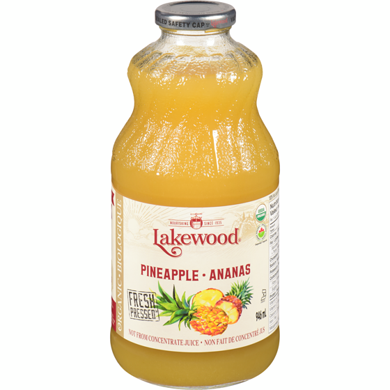 Lakewood Jus et purée de fruits à 100 %, ananas biologique 946 ml, 1,37 $/100ml
