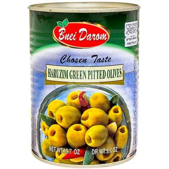 Bnei Darom Green Olives, Pitted 560 g, $1.34/100g