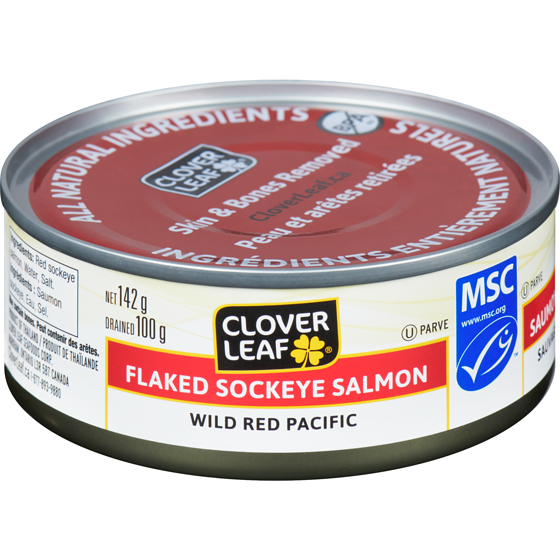 Clover Leaf Sockeye Salmon Wild Red Pacific 142 g, $3.87/100g