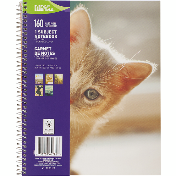 Everyday Essentials Cahier de notes à spirale, 8 x 10 1 ea, 3,50 $/1ch