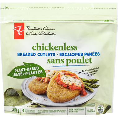 Escalopes panées sans poulet à base de plantes PC
