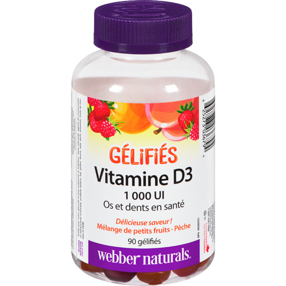 Webber Naturals Vitamine D3 1 000 UI comprimés gélifiés 90 ea, 0,09 $/1ch
