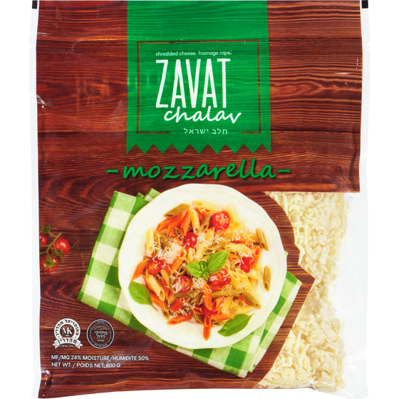 Zavat Chalav Kosher Zavat Shredded Cheese Mozzarella 800 g, $4.12/100g