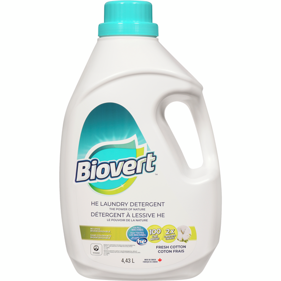 Biovert Détergent à lessive Biovert coton frais, 100 brassées 4.43 l, 0,38 $/100ml